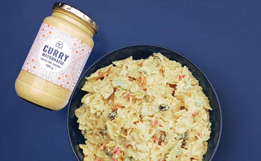 Curry pasta recipe with curry mayo