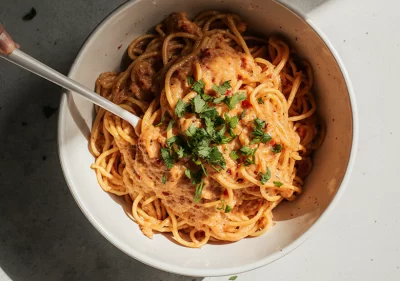 iV's Gourmet Asian chili crisp mayo noodles